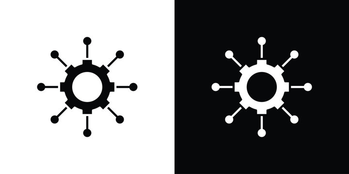 Algorithm icon vector logos set