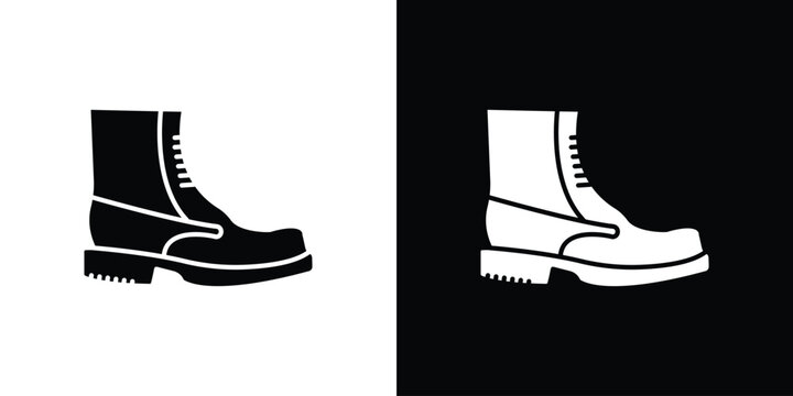 Boot icon vector logos set