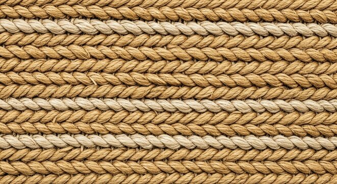Close up texture of natural jute rope fibers.