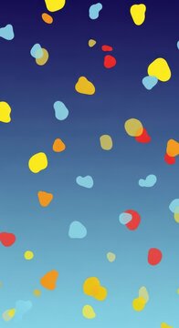 Colorful Abstract Watercolor Background with Floating Shapes.