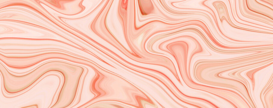 Colorful paintings of marbling, orange marble ink pattern texture abstract background. Can be used for background or wallpaper