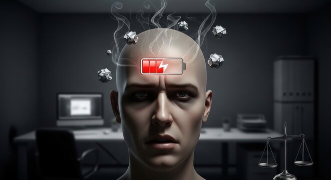 Futuristic Human Brain Interface Technology Concept.