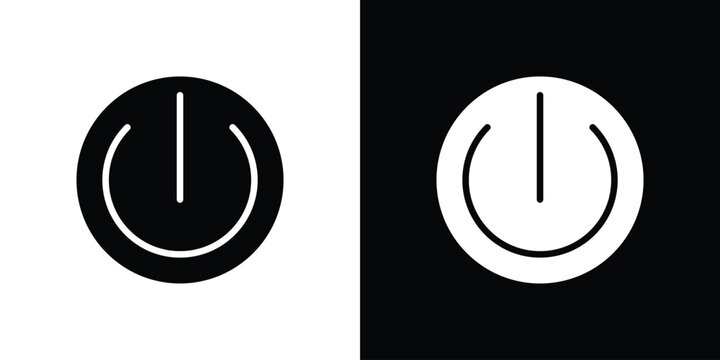 Power icon simple logo set