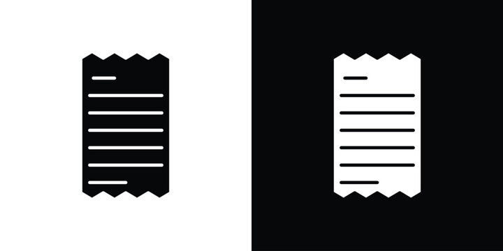 Receipt icon simple logo set