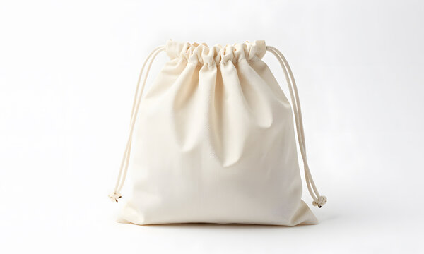 White Bag with Drawstring Closure
