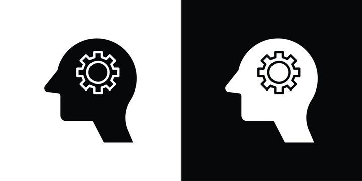Thinking icon simple logo set