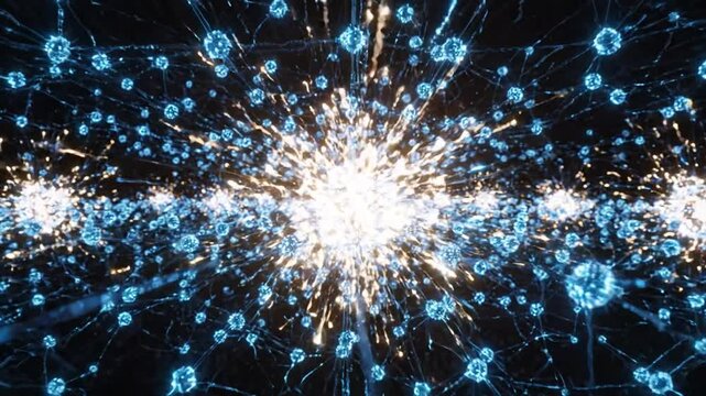 Abstract Neural Network with Central Energy Burst