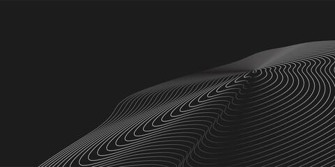 Abstract 3D perspective topographic line map background © Sarbi