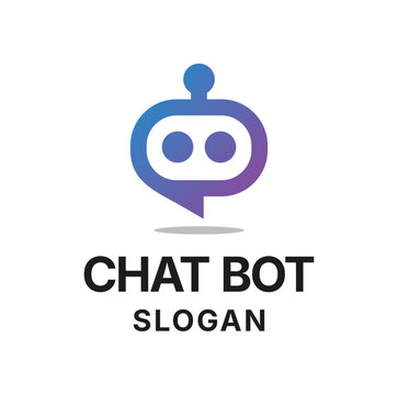 Chat bot Logo Design template Illustration Vector