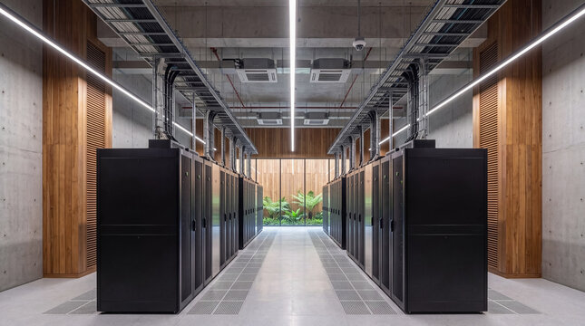 Symmetrical Enterprise Server Hall for Cloud and AI Infrastructure