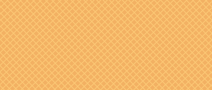 Seamless background pattern texture wafer waffle. Ice cream cone vector texture.Modern Vector