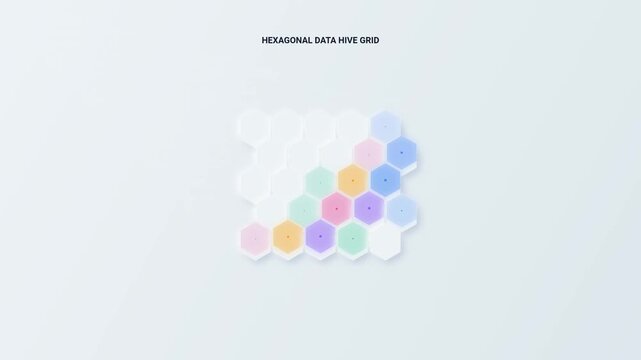 Animated of Hexagonal Data Hive Grid