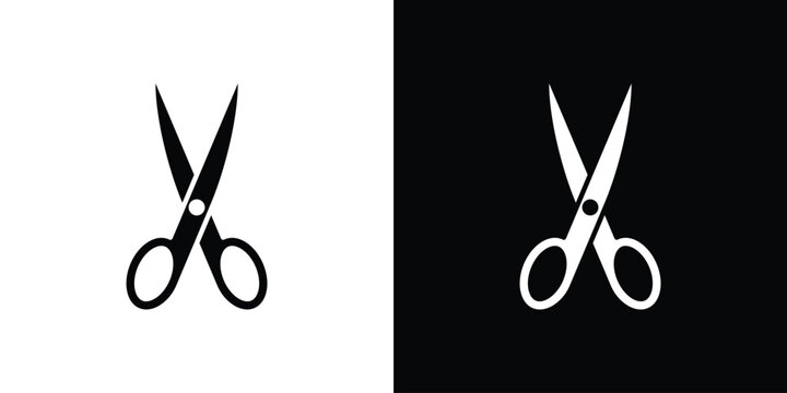 Scissor icon line art pictogram bundle. EPS10