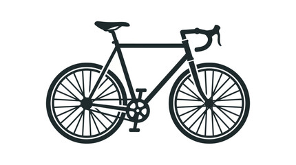 Fototapeta premium Black bicycle with thin tires.
