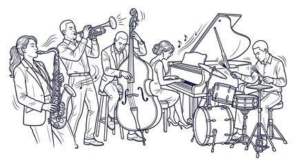 Live Jazz Band Performing Music © alam