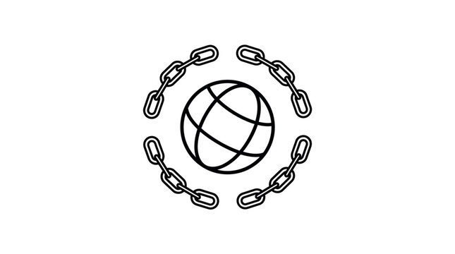 International Remembrance Day for the Victims of Slave Trade Vector Icon with Globe and Chains
