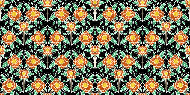 pattern deign batik illustration art traditional