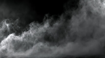 Fototapeta premium A dramatic scene featuring wispy smoke on a dark background, perfect for conveying mystery or intrigue.