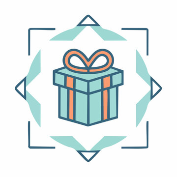 Delightful Gift Box with Ribbon and Bow Presenting Celebration.