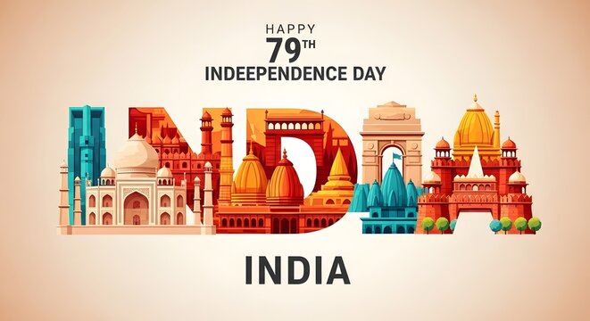 Happy 79th independence day india celebrations