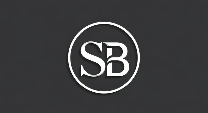 Minimalist White SB Logo on Dark Background.