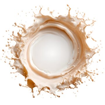 cream splash circular burst isolated on white background jpg