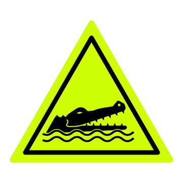 Beware of crocodile sign