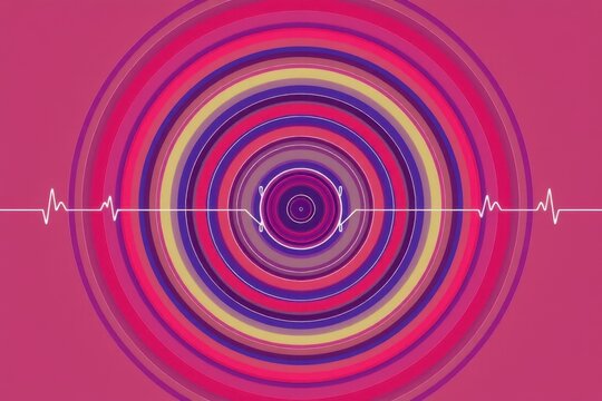 Radial pattern with pulse-like waveform across center