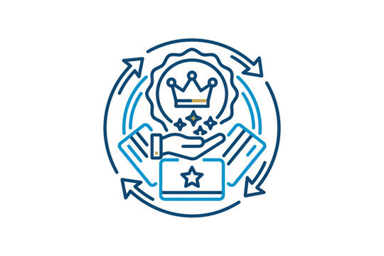 Premium Loyalty Program and Rewards Vector Illustration