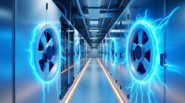 Flywheel Array Energizing Mission-Critical Data Center Operations