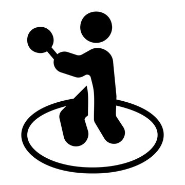 Hammer throw Solid icon