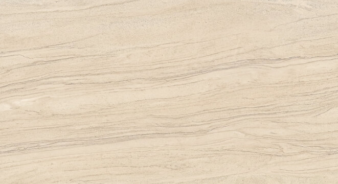 Seamless beige travertine stone texture background with horizontal veins. Cream sandstone surface pattern for interior design.