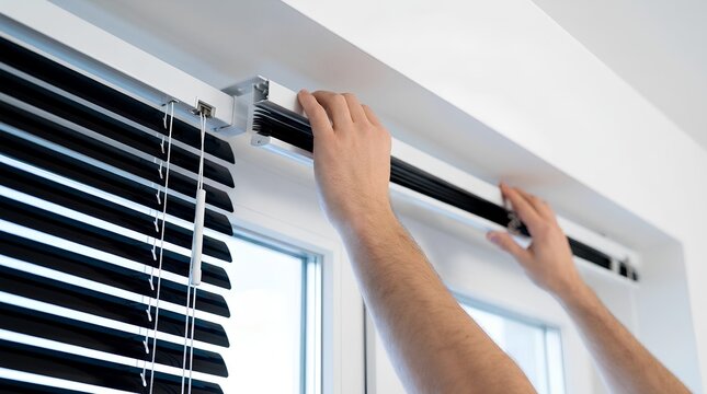 Modern Curtain Installation Service in Bright Luxury Living Room Interior