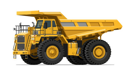 Heavy Duty Yellow Mining Dump Truck © Azrha