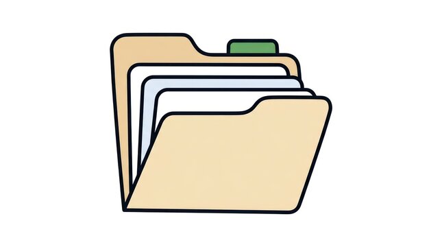Colorful file folders illustration.