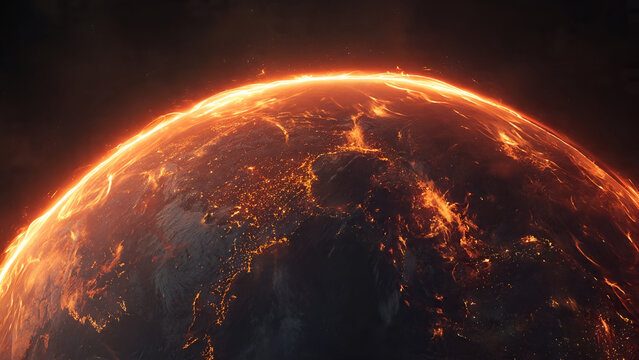 Planet Earth Burning and Cracking from Cosmic Heat