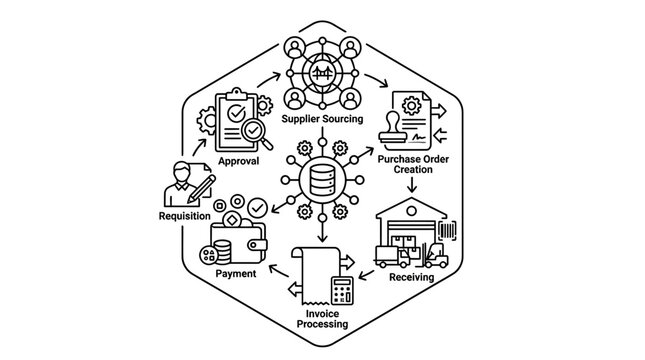 Procurement Process Flow Infographic