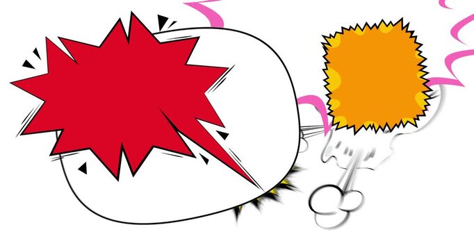 Cartoon background animation, comic book backdrop video. Retro comics pop art design.