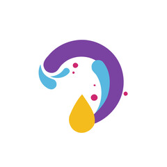 Obraz premium Abstract colorful shapes and drops