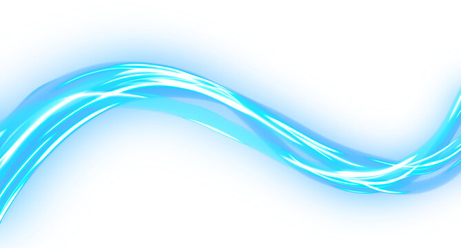 Blue DNA Helix Light Wave Abstract Concept