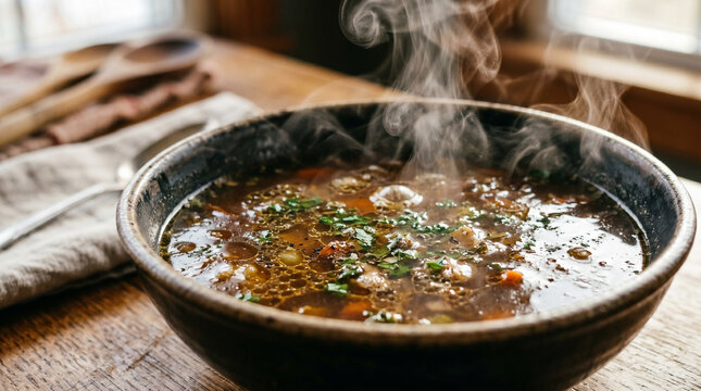 Rindsuppe,  beef soup with vegetables