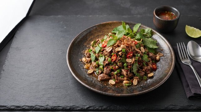 Sri Lankan kottu roti stir fry editorial still life photography