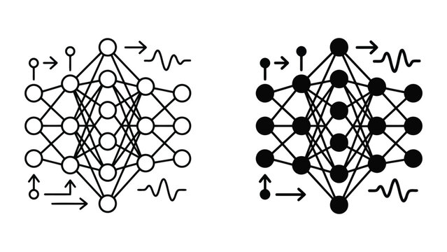 Deep learning neural network layer nodes with data signal analysis, learning