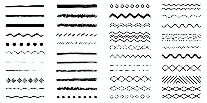 diverse collection of hand drawn sketchy lines on white background hand drawn sketch line pattern vector illustration black transparent graphic design