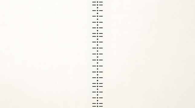Vertical rule featuring a repeating dot and dash pattern on a clean white background minimalist style