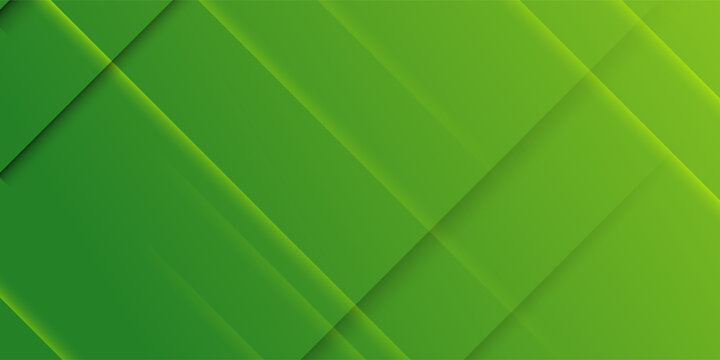 Green abstract geometric background with diagonal lines. Trendy eco nature concept vector illustration template for creative spring banner and modern cover
