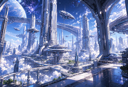 壮大な宇宙都市