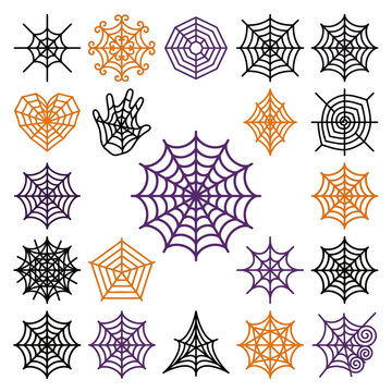 Spooky Halloween witch hat and bat silhouette vector illustration