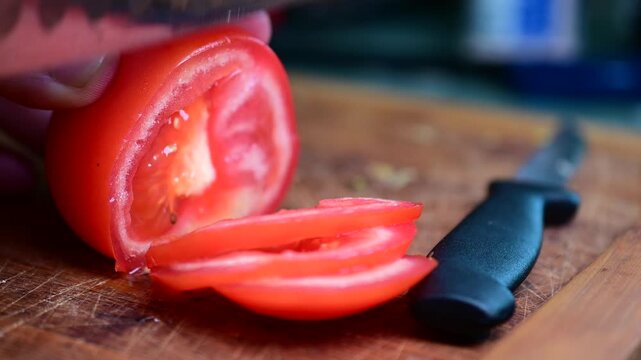 Copy space ripe tomato macro food close up, background backdrop authentic kitchen food backgrounds