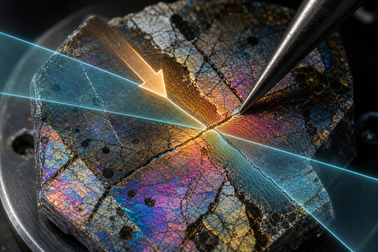 Crystal fracture stress overlay